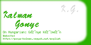 kalman gonye business card